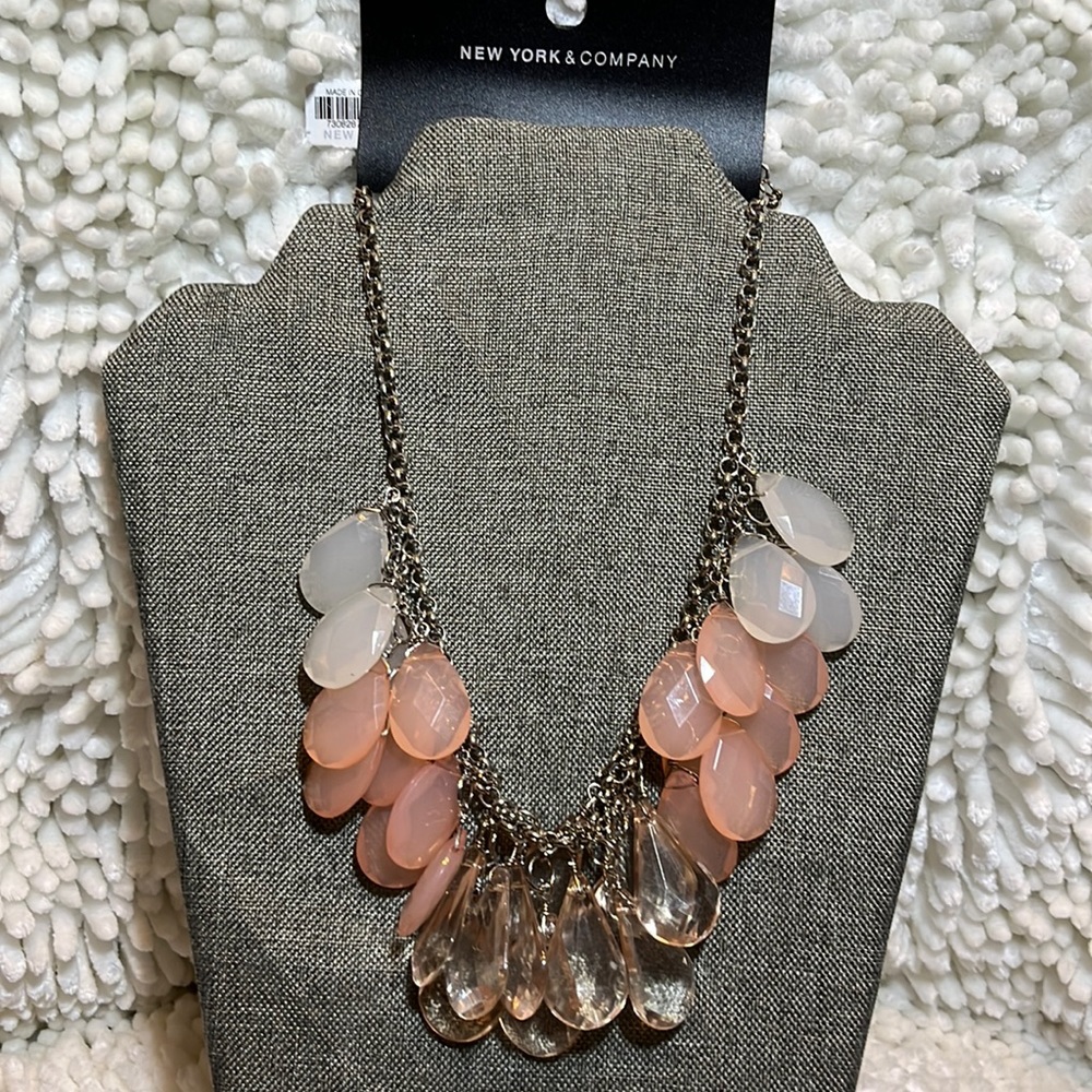 New York & Company Silver Tear Drop Necklace